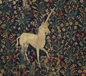 Tapestry with Flowers and Animals