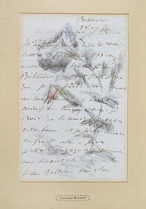 Letter to Méry Laurent, decorated with morning glories