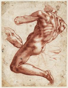 Seated Male Nude, and a Study of His Right Arm