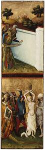 Saint Barbara's Escape from Her Father (top); The Torture of Saint Barbara by Knife and Scourge (bottom)